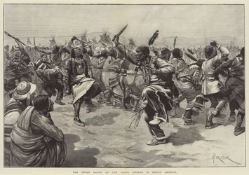 Sioux-indianernas spökdans i Nordamerika